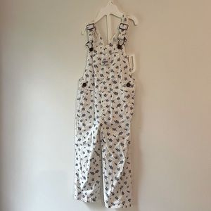 Girls floral overalls